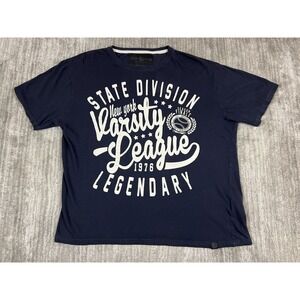 Soul Star T-Shirt Mens Large‎ Blue Varsity League Legendary Graphic Crew Neck